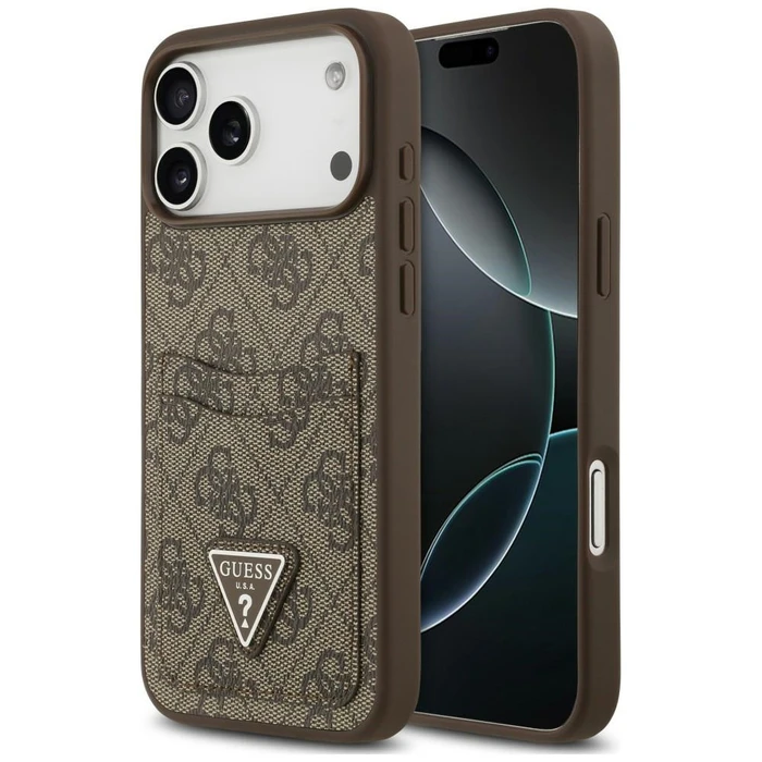 Guess 4G Double Card Triangle Apple iPhone 18 Pro Max / 17 Pro Max brown