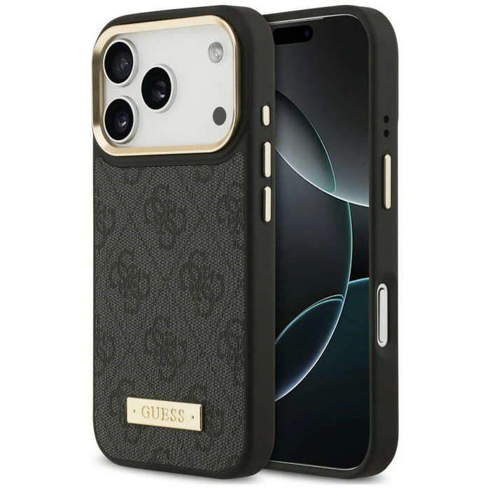 Guess 4G Logo Plate MagSafe Apple iPhone 18 Pro Max / 17 Pro Max black