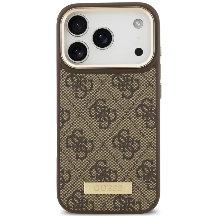 Guess 4G Logo Plate MagSafe Apple iPhone 18 Pro / 17 Pro brown