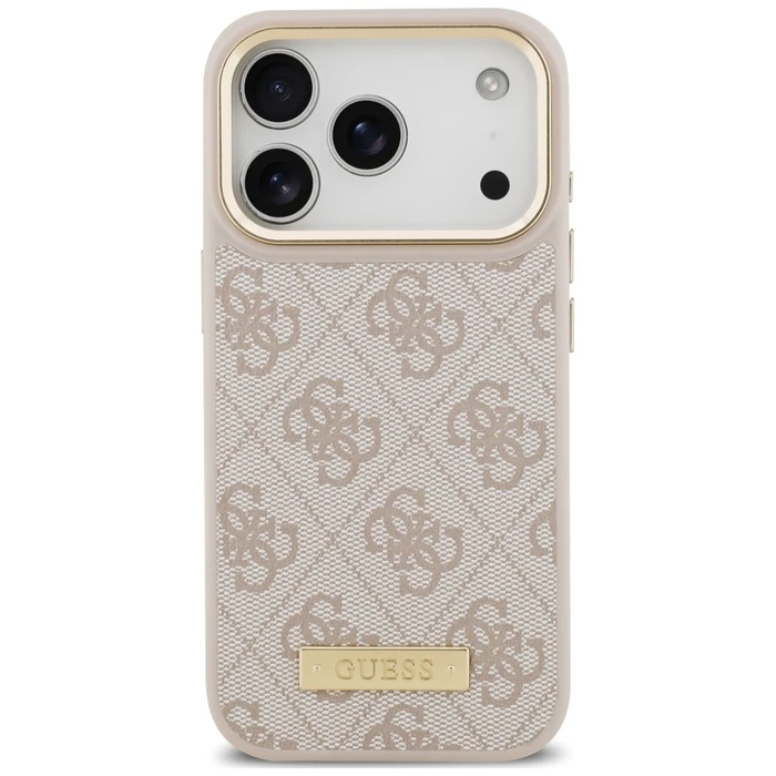 Guess 4G Logo Plate MagSafe Apple iPhone 18 Pro / 17 Pro pink