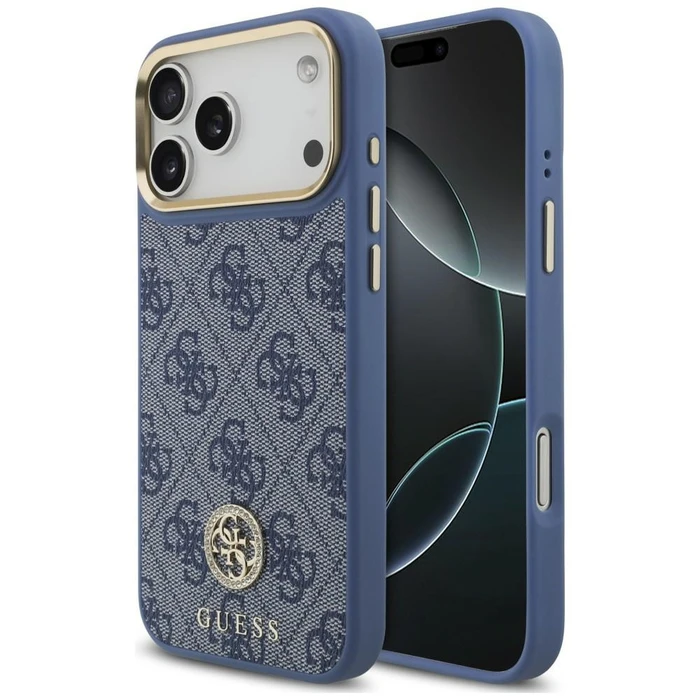 Guess 4G Strass Logo MagSafe Apple iPhone 18 Pro Max / 17 Pro Max blue