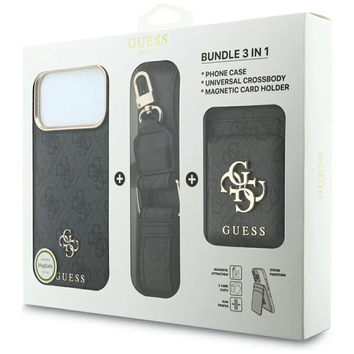 Guess 4G with a wallet MagSafe Apple iPhone 18 Pro / 17 Pro brown
