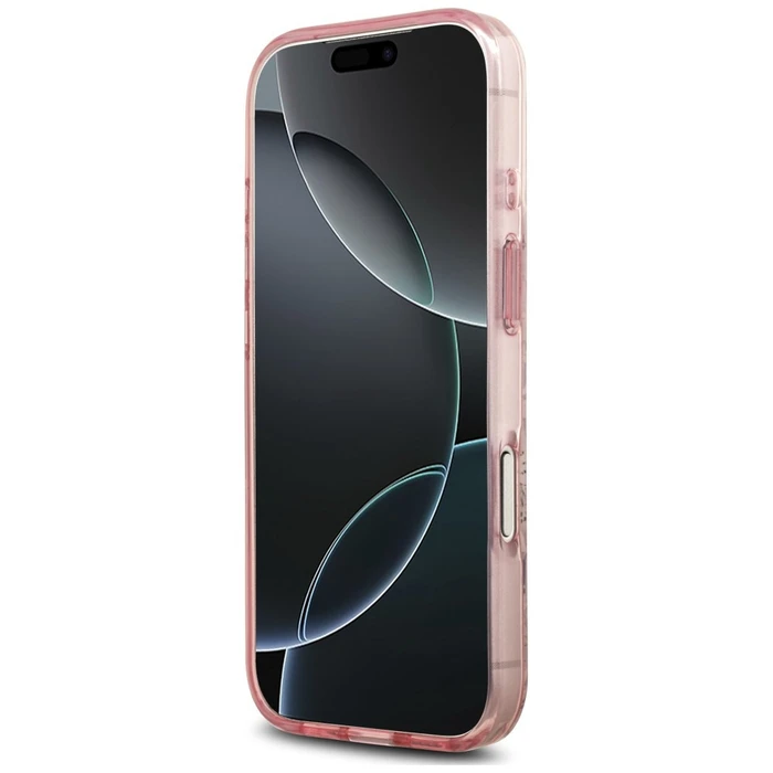 Guess IML Flower & Tonal Circle MagSafe Apple iPhone 18 Pro / 17 Pro pink