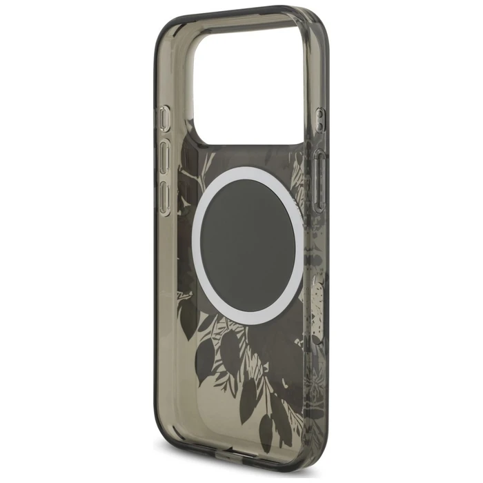 Guess IML Flowers Pearl Strap MagSafe Apple iPhone 18 Pro / 17 Pro black