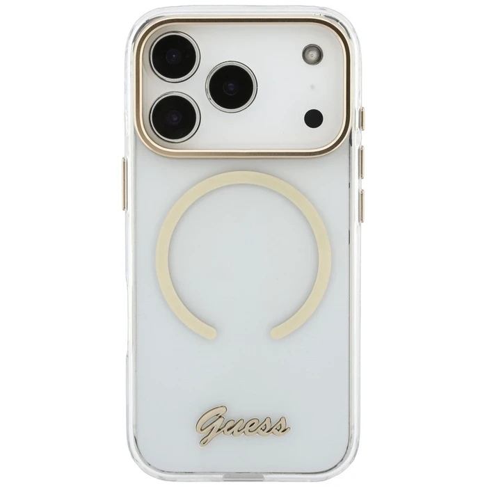Guess IML Script Metal MagSafe Apple iPhone 18 Pro / 17 Pro clear