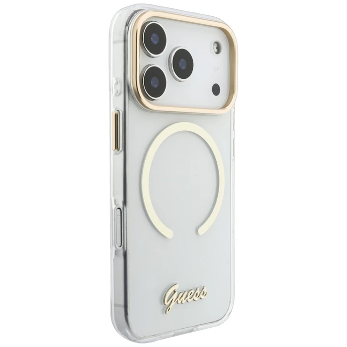 Guess IML Script Metal MagSafe Apple iPhone 18 Pro / 17 Pro clear