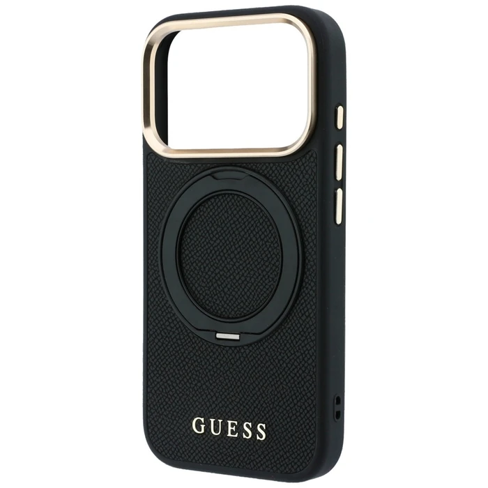 Guess Ring Stand 360 Grained Classic Logo MagSafe Apple iPhone 18 Pro / 17 Pro black