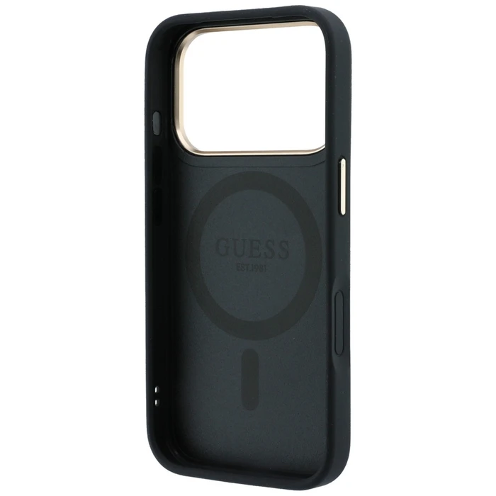 Guess Ring Stand 360 Grained Classic Logo MagSafe Apple iPhone 18 Pro / 17 Pro black