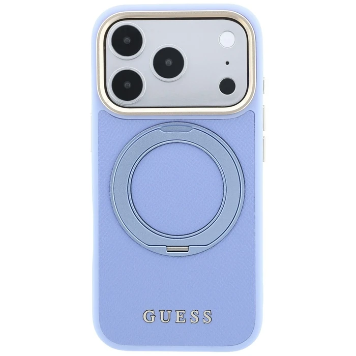 Guess Ring Stand 360 Grained Classic Logo MagSafe Apple iPhone 18 Pro / 17 Pro light blue