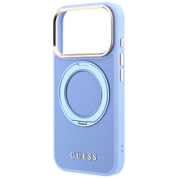 Guess Ring Stand 360 Grained Classic Logo MagSafe Apple iPhone 18 Pro / 17 Pro light blue