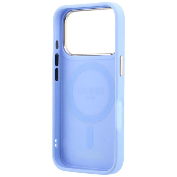 Guess Ring Stand 360 Grained Classic Logo MagSafe Apple iPhone 18 Pro / 17 Pro light blue