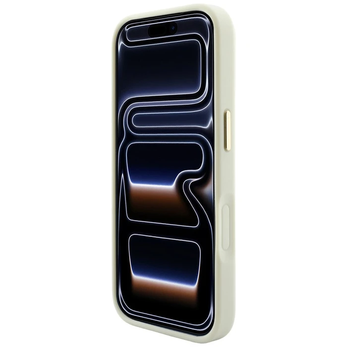 Guess Saffiano Peony & Ring MagSafe Apple iPhone 18 Pro / 17 Pro beige