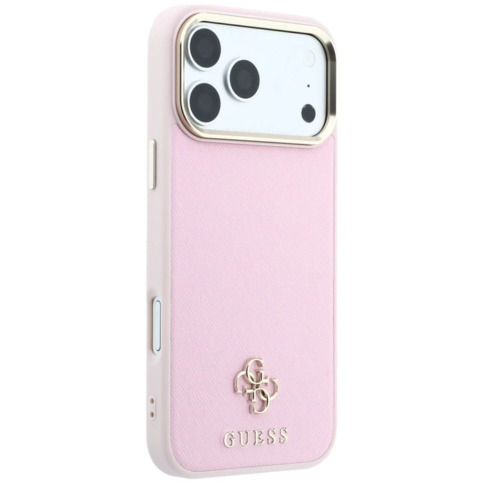 Guess Saffiano Small 4G & Classic Logo MagSafe Apple iPhone 18 Pro / 17 Pro pink
