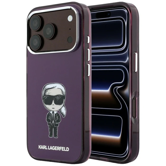Karl Lagerfeld IML Ikonik Sketch Print MagSafe Apple iPhone 18 Pro / 17 Pro burgundy