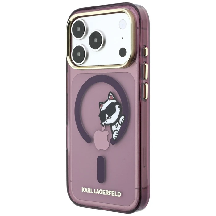 Karl Lagerfeld Peekaboo Logo MagSafe Apple iPhone 18 Pro / 17 Pro burgundy