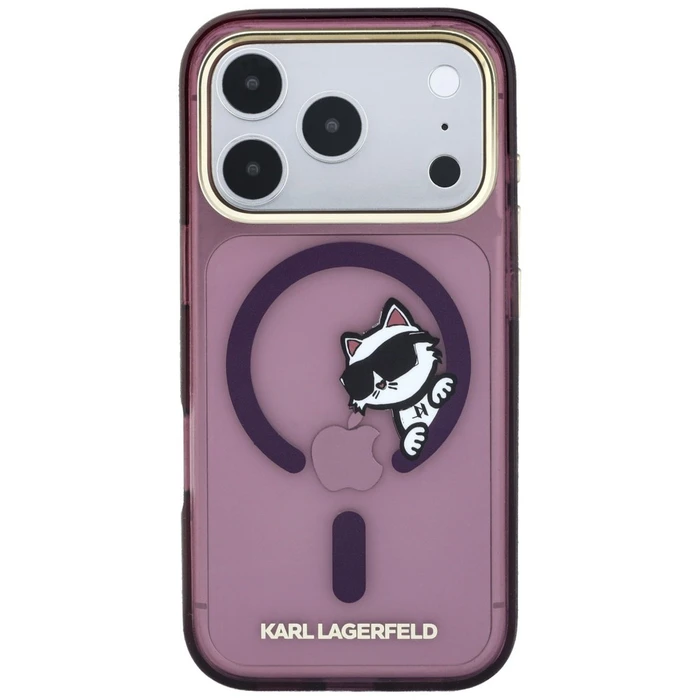 Karl Lagerfeld Peekaboo Logo MagSafe Apple iPhone 18 Pro / 17 Pro burgundy