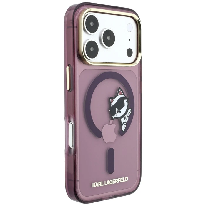 Karl Lagerfeld Peekaboo Logo MagSafe Apple iPhone 18 Pro / 17 Pro burgundy