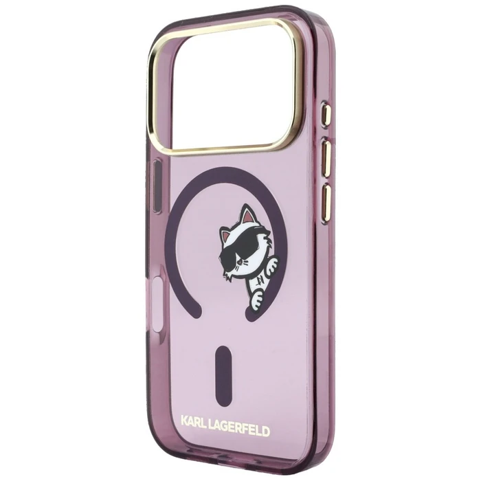 Karl Lagerfeld Peekaboo Logo MagSafe Apple iPhone 18 Pro / 17 Pro burgundy