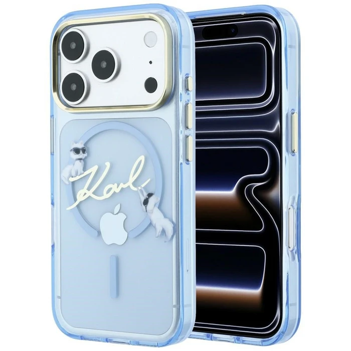 Karl Lagerfeld Script Logo MagSafe Apple iPhone 18 Pro / 17 Pro light blue