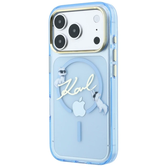 Karl Lagerfeld Script Logo MagSafe Apple iPhone 18 Pro / 17 Pro light blue