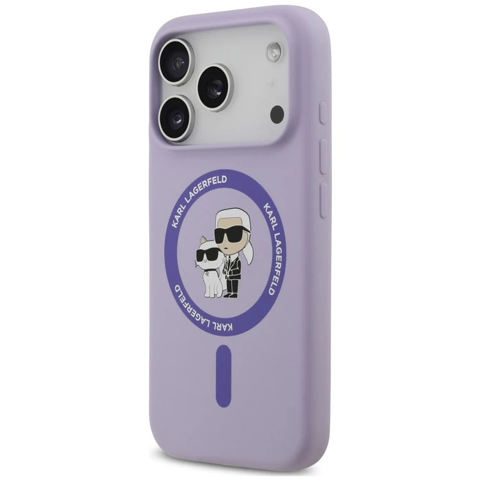 Karl Lagerfeld Silicone Karl&Choupette Ring MagSafe Apple iPhone 18 Pro / 17 Pro purple