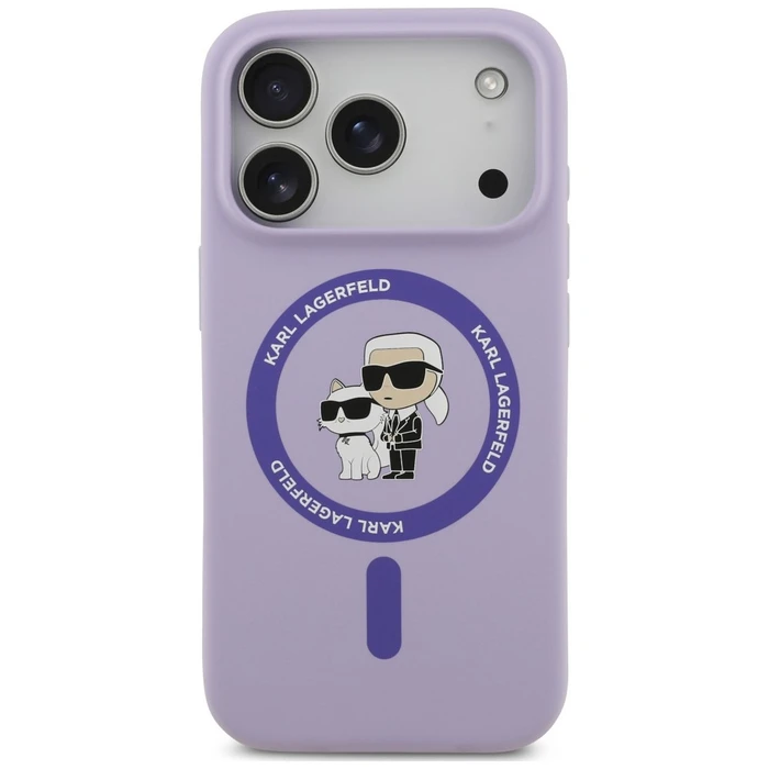 Karl Lagerfeld Silicone Karl&Choupette Ring MagSafe Apple iPhone 18 Pro / 17 Pro purple