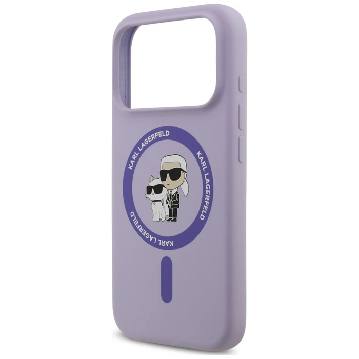 Karl Lagerfeld Silicone Karl&Choupette Ring MagSafe Apple iPhone 18 Pro / 17 Pro purple