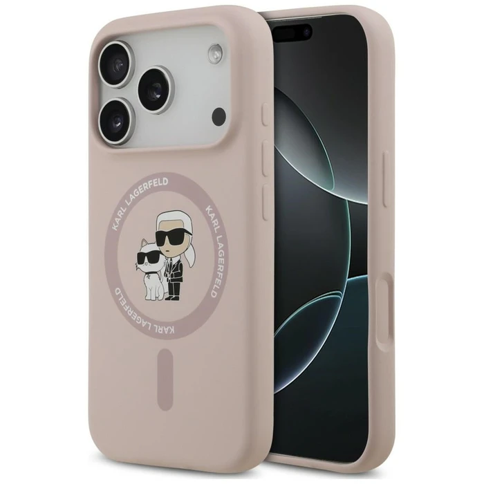 Karl Lagerfeld Silicone Karl&Choupette Ring MagSafe Apple iPhone 18 Pro / iPhone 17 Pro black