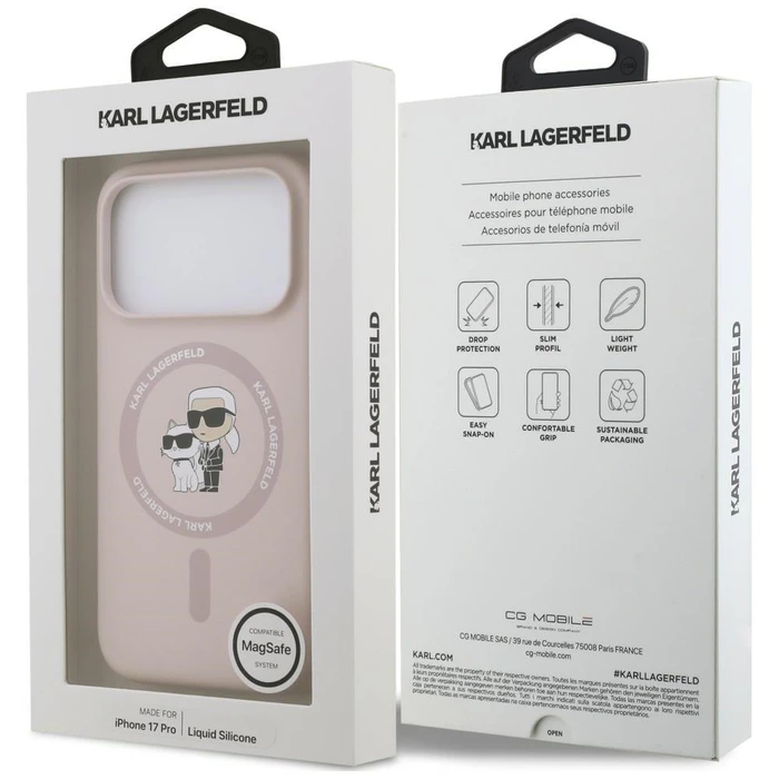 Karl Lagerfeld Silicone Karl&Choupette Ring MagSafe Apple iPhone 18 Pro / iPhone 17 Pro black