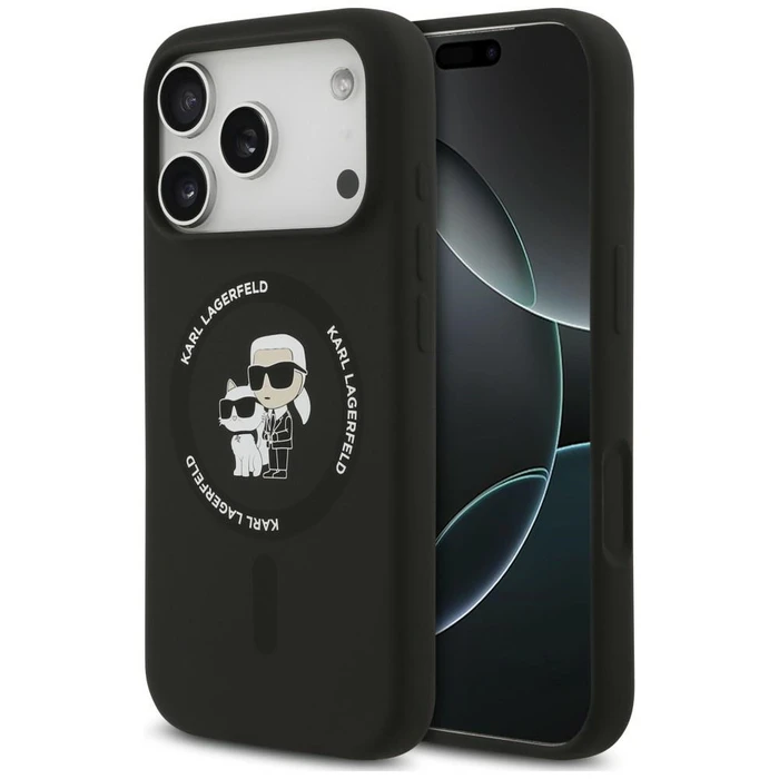Karl Lagerfeld Silicone Karl&Choupette Ring MagSafe Apple iPhone 18 Pro Max / iPhone 17 Pro Max black