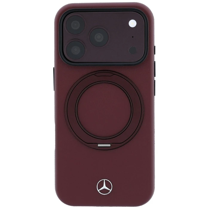 Mercedes Leather with Ring Stand MagSafe Apple iPhone 18 Pro / 17 Pro burgundy