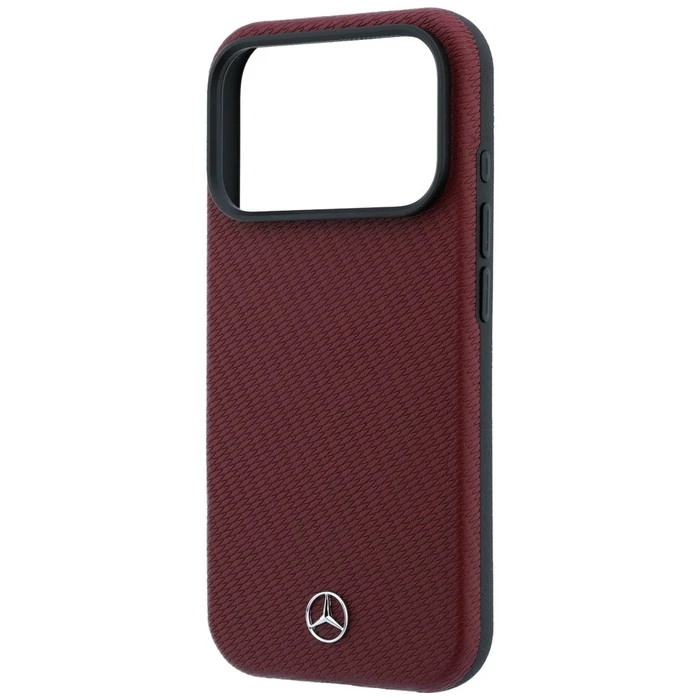 Mercedes Grill Pattern Leather MagSafe Apple iPhone 18 Pro / 17 Pro burgundy