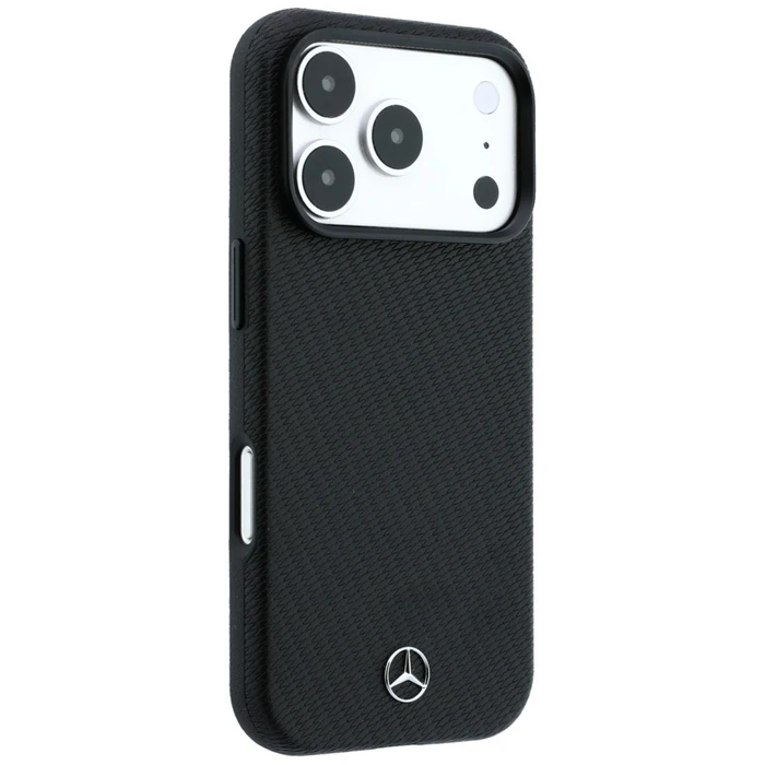 Mercedes Grill Pattern Leather MagSafe Apple iPhone 18 Pro / 17 Pro black