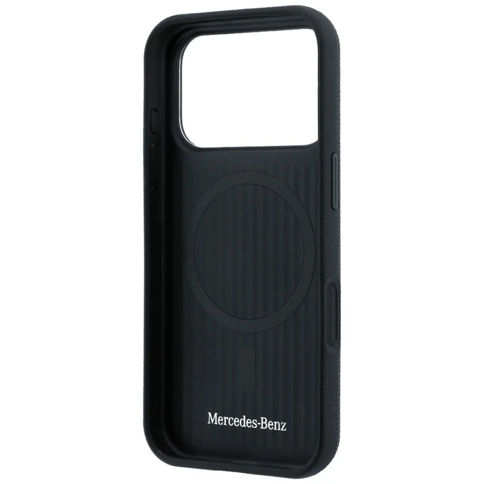 Mercedes Grill Pattern Leather MagSafe Apple iPhone 18 Pro / 17 Pro black