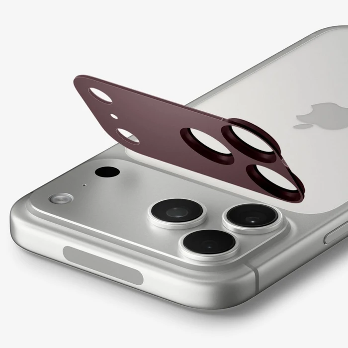 Spigen Optik Pro XL Glas.tr Ez Fit Camera Protector Apple iPhone 18 Pro Burgundy
