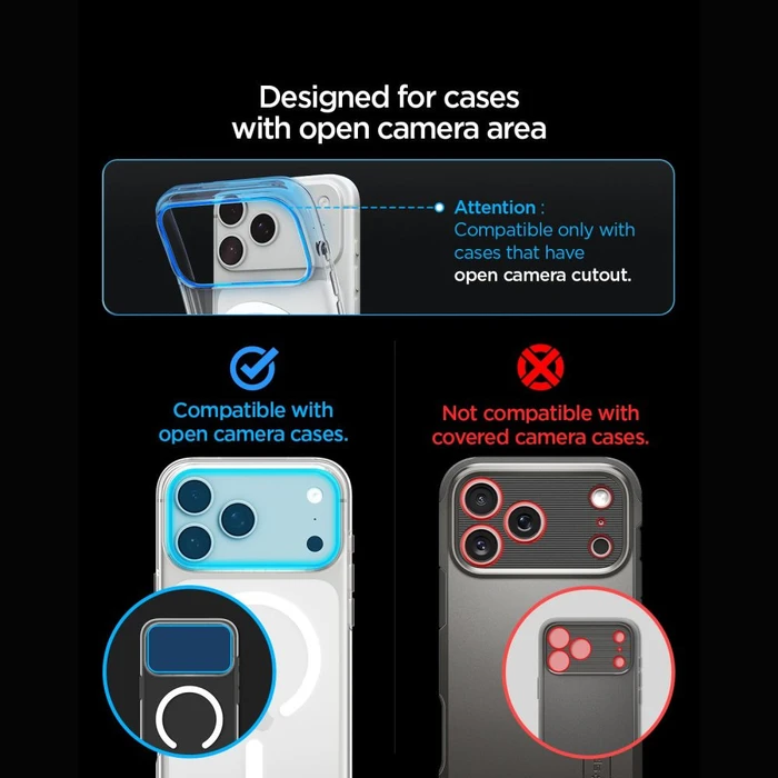 Spigen Optik Pro XL Glas.tr Ez Fit Camera Protector Apple iPhone 18 Pro Silver