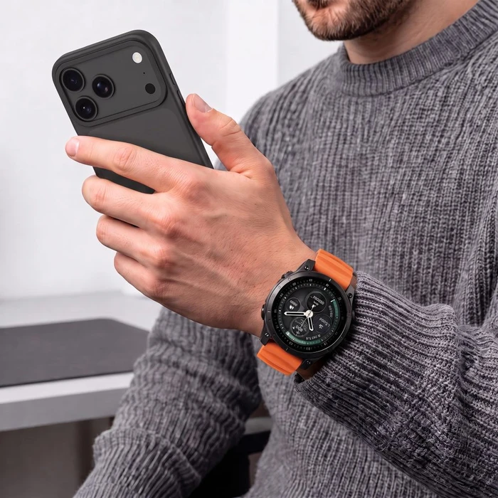 Tech-Protect Motion for Garmin Fenix 5x / 5x Plus / 6x / 6x Pro / 7x / 8 / 8 Pro / 9 / 9 Pro 51 mm Signal Orange