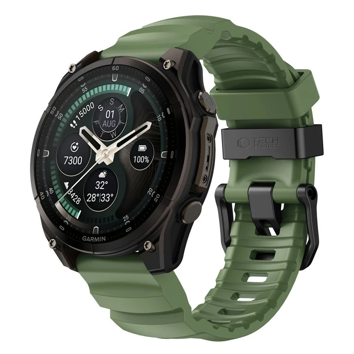 Tech-Protect Motion for Garmin Fenix 5x / 5x Plus / 6x / 6x Pro / 7x / 8 / 8 Pro / 9 / 9 Pro 51 mm Military Green