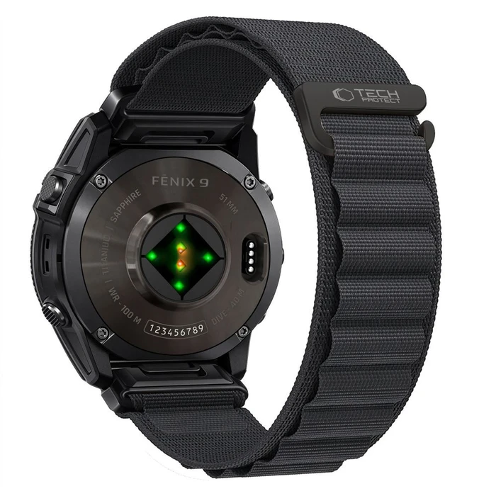 Tech-Protect Nylon Pro for Garmin Fenix 5x / 5x Plus / 6x / 6x Pro / 7x / 8 / 8 Pro / 9 / 9 Pro 47 mm Black