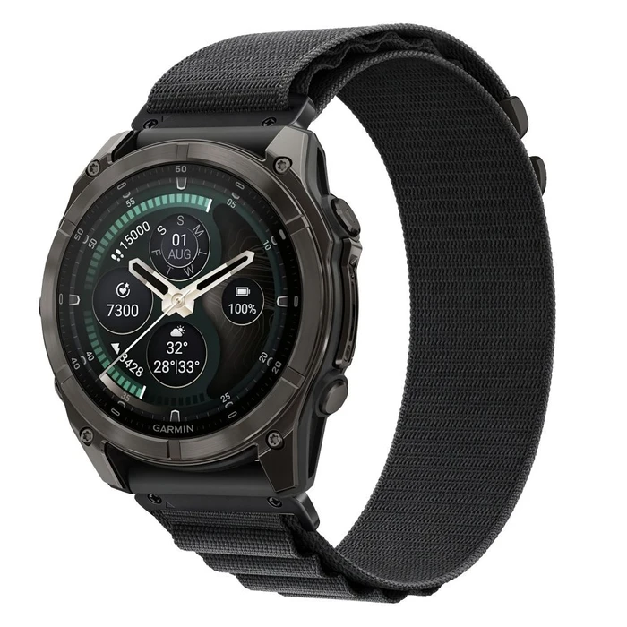 Tech-Protect Nylon Pro for Garmin Fenix 5x / 5x Plus / 6x / 6x Pro / 7x / 8 / 8 Pro / 9 / 9 Pro 47 mm Black