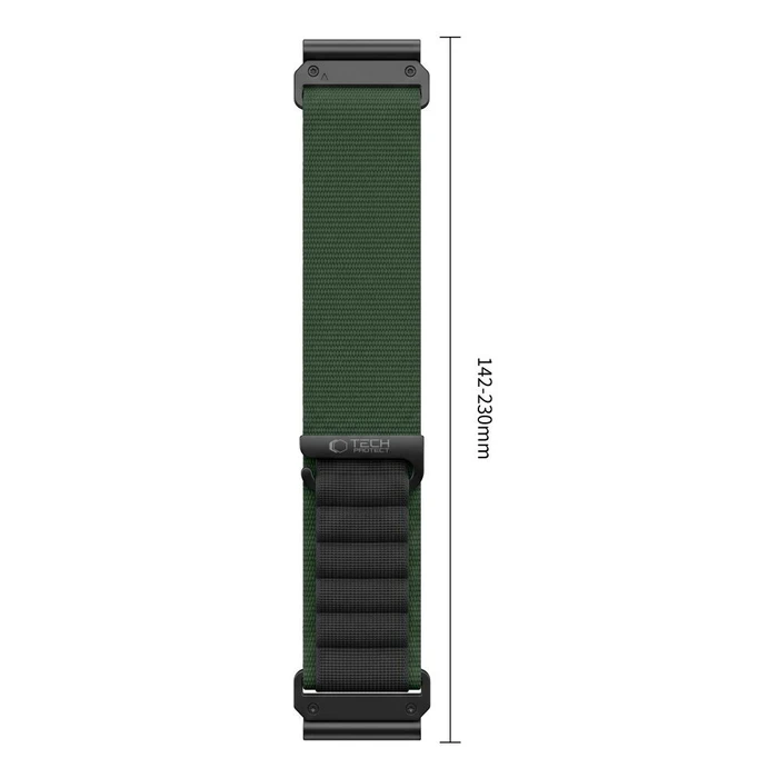 Tech-Protect Nylon Pro for Garmin Fenix 5x / 5x Plus / 6x / 6x Pro / 7x / 8 / 8 Pro / 9 / 9 Pro 51 mm Green/black