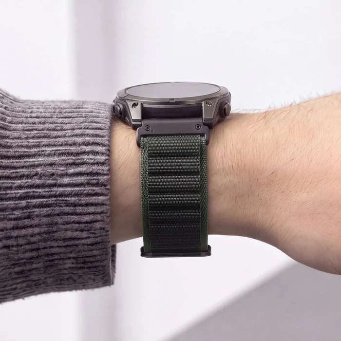 Tech-Protect Nylon Pro for Garmin Fenix 5x / 5x Plus / 6x / 6x Pro / 7x / 8 / 8 Pro / 9 / 9 Pro 51 mm Green/black