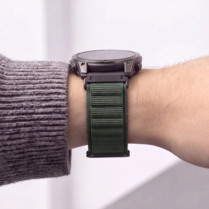 Tech-Protect Nylon Pro for Garmin Fenix 5x / 5x Plus / 6x / 6x Pro / 7x / 8 / 8 Pro / 9 / 9 Pro 51 mm Military Green