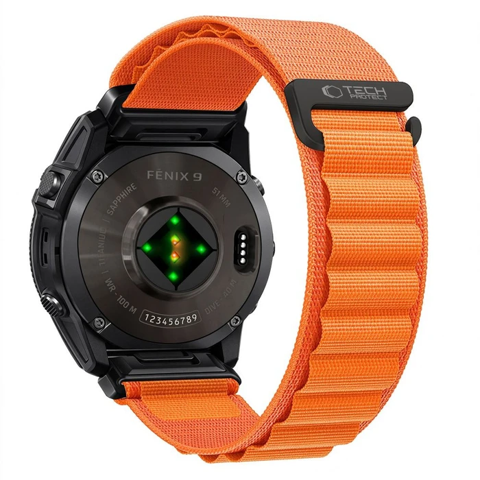 Tech-Protect Nylon Pro for Garmin Fenix 5x / 5x Plus / 6x / 6x Pro / 7x / 8 / 8 Pro / 9 / 9 Pro 51 mm Orange