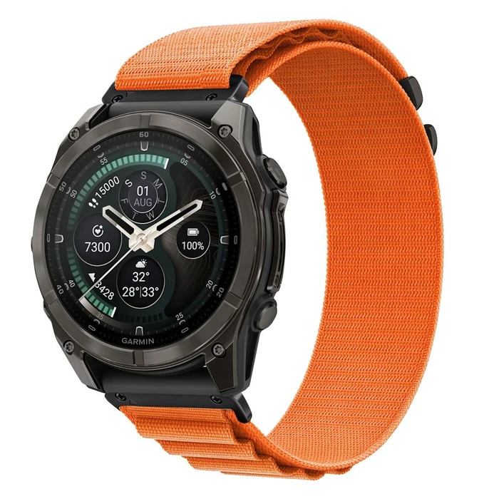 Tech-Protect Nylon Pro for Garmin Fenix 5x / 5x Plus / 6x / 6x Pro / 7x / 8 / 8 Pro / 9 / 9 Pro 51 mm Orange