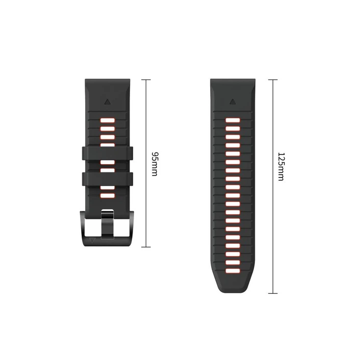 Tech-Protect Iconband Pro for Garmin Fenix 5x / 5x Plus / 6x / 6x Pro / 7x / 8 / 8 Pro / 9 / 9 Pro 51 mm Black/red