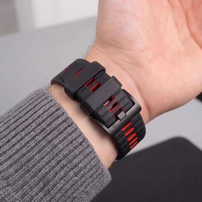 Tech-Protect Iconband Pro for Garmin Fenix 5x / 5x Plus / 6x / 6x Pro / 7x / 8 / 8 Pro / 9 / 9 Pro 51 mm Black/red