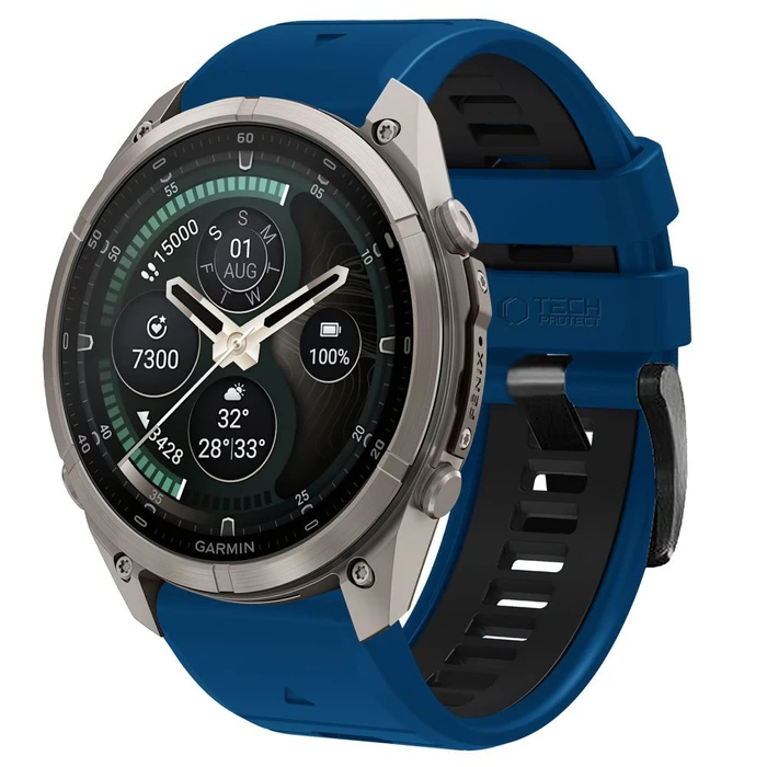 Tech-Protect Iconband Pro for Garmin Fenix 5x / 5x Plus / 6x / 6x Pro / 7x / 8 / 8 Pro / 9 / 9 Pro 51 mm Navy/black