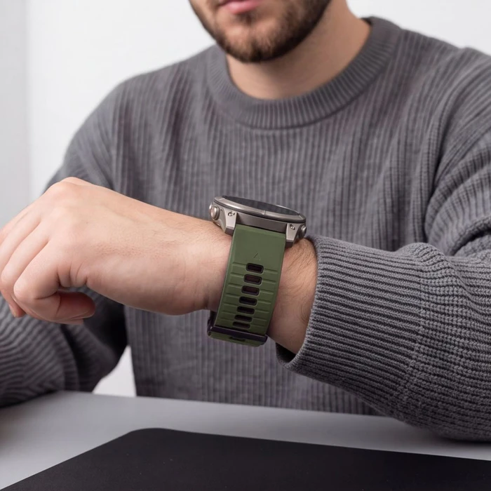 Tech-Protect Iconband Pro for Garmin Fenix 5x / 5x Plus / 6x / 6x Pro / 7x / 8 / 8 Pro / 9 / 9 Pro 51 mm Green/black