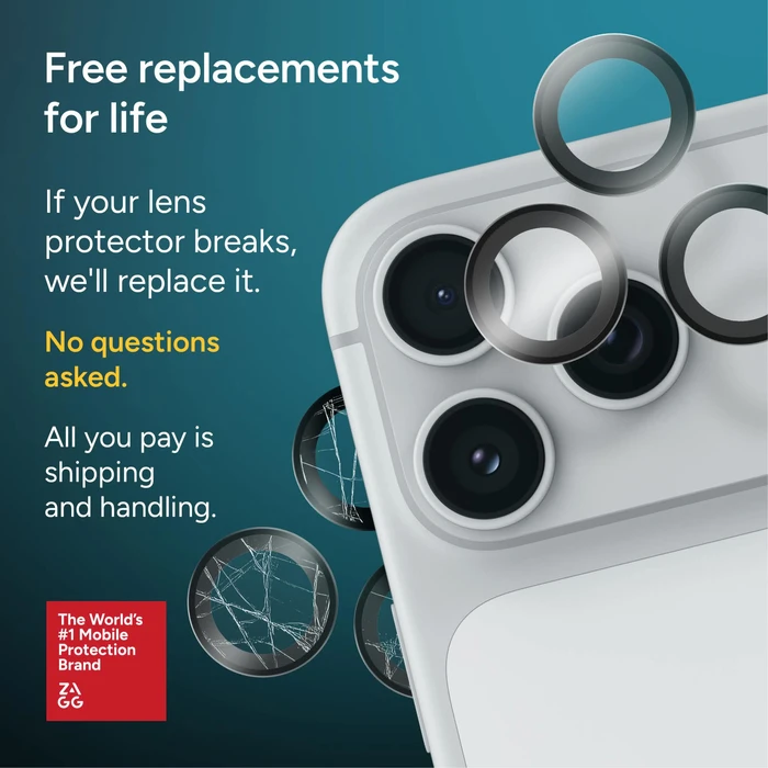 ZAGG Invisibleshield Camera Rings Apple iPhone 18 Pro / 18 Pro Max (black)